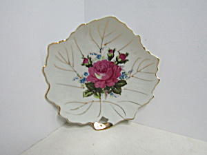 Vintage Japan Rose Leaf Shapes Miniature Plate (Image1)