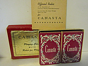 Vintage Canasta Coated Playing Card Set (Image1)
