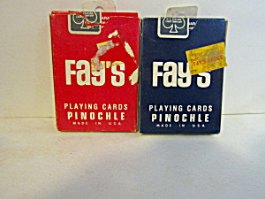 Vintage Fay's Pinochle Playing Cards  (Image1)