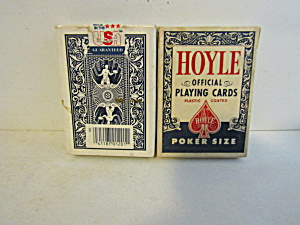 Vintage Hoyle Plastic Coated Poker Playing Cards (Image1)