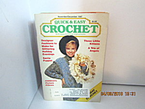 Vintage Craft Booklet Quick & Easy Crochet Nov/dec 1987
