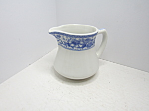 Vintage Syracuse China Blue Floral Rim Creamer (Image1)