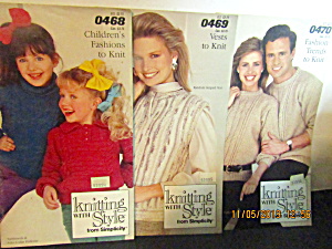 Simplicity  Booklets Knitting With Style Set Of Three (Image1)