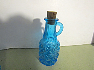Vintage Blue Covered Apothecary/Bitters Bottle (Image1)