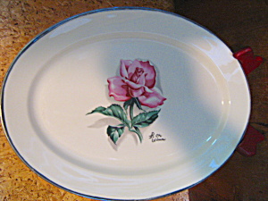 Vintage Syracuse China IRon Wimm Rose  Oval Platter (Image1)