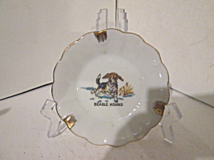 Vintage Porcelain  Beagle Hound Ash Tray (Image1)