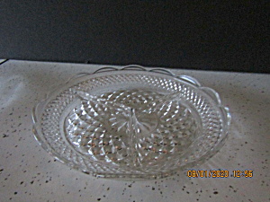 Anchor Hocking Wexford Clear Three Section Ralish Dish (Image1)