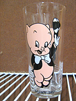 Vintage Pepsi LooneyToons Glass Porky Pig (Image1)