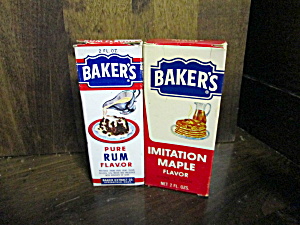 Vintage Glass Baker's Flavoring Bottles (Image1)
