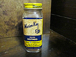 Vintage Glass Marion-Kay Grated Nutmeg Bottle (Image1)