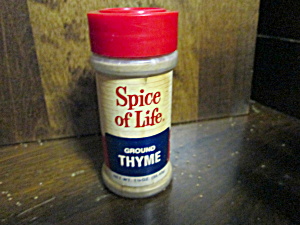 Vintage Plastic Spice  Of Life Ground Thyme Bottle (Image1)