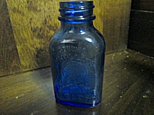 Vintage Glass Cobalt Blue Phillips Medicine Bottle (Image1)
