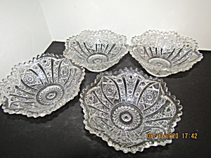 Vintage Early American Glass Dessert/Sause  Dishes (Image1)