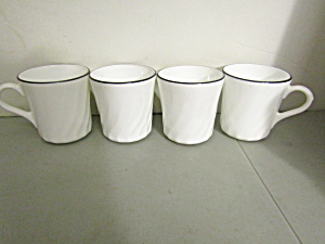Corelle Enhancements Black Rim Coffee Cup Set (Image1)