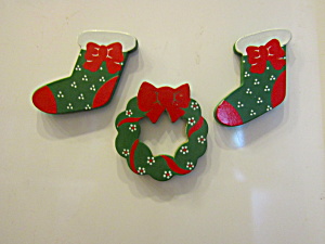 Collectibles Vintage Christmas Stocking Magnet Set (Image1)