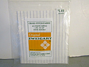 Vintage Zweigart Cross Stitch Fabric #14 Waste Canvas (Image1)