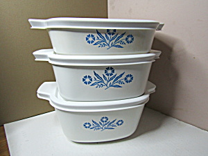 Vintage Corning Ware Three Plastic Covered Casserole (Image1)