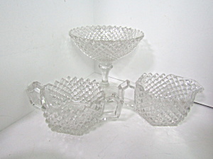Vintage Elegant Glass Old English Hobnail Set (Image1)