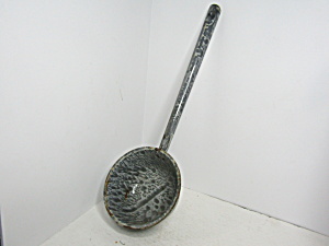 Vintage Graniteware Enamelware Gray Swirl Dipper (Image1)