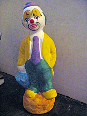 Vintage Hand Painted Sad Clown (Image1)