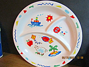 Vintage Children Dinnerware Divided Dish (Image1)