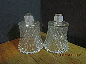 Vintage Indiana Glass Diamond Point Candle Pegs