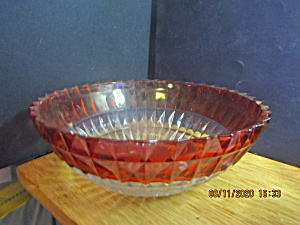 Vintage Indiana Glass Ruby Flash Salad/punch Bowl