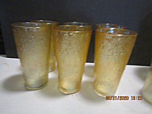 Vintage Jeannette Marigold Tree Bark Glasses (Image1)