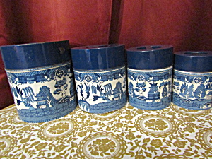 Vintage Blue Willow Stacking Canister Set (Image1)