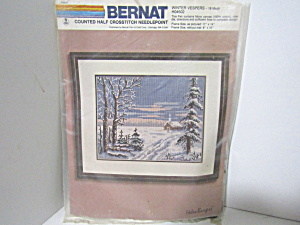 Vintage Bernat Counted Half Cross Stitch Winter Vespers (Image1)