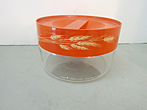 Vintage Pyrex Autumn Harvest Store-N-See Canister (Image1)