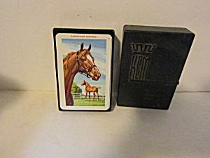 Vintage Kem Standard Horse Print Playing Cards   (Image1)