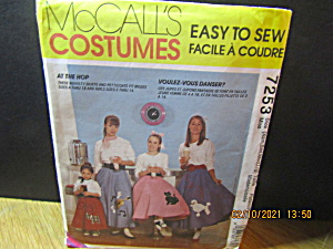 McCall's Costume At The Hop Poodle Skirt Pattern #P7253 (Image1)