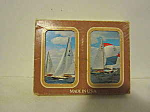Vintage Sail Boats Plastic Playing Card Set (Image1)