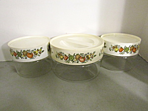 Vintage Pyrex Spice of Life Store-N-See Canister Set (Image1)