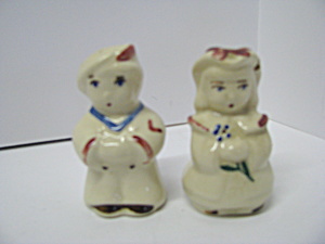 Vintage Sailor Boy & Bo Peep Salt & Pepper Set (Image1)