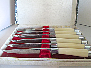 Vintage Briddell Carvel House Steel Steak Knife Set (Image1)