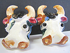 Vintage Funny Face  Bulls Head Salt & Pepper Set (Image1)