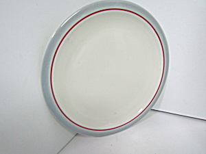Vintage Syracuse Restaurant China Gray Rim Plates (Image1)