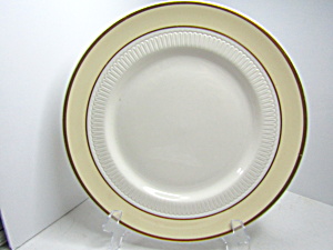 Vintage Syracuse China Pale Yellow  Band  Dinner Plate (Image1)