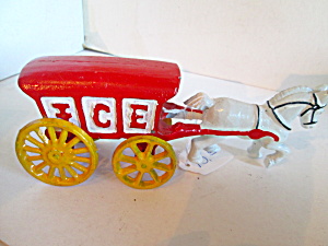 Vintage Cast Iron Pony Ice Wagon (Image1)