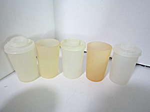 Vintage Tupperware Light Round Spice Containers