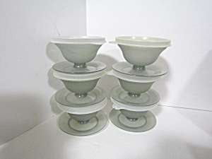 Vintage Tupperware Smoke Gray Dessert/pudding Cups