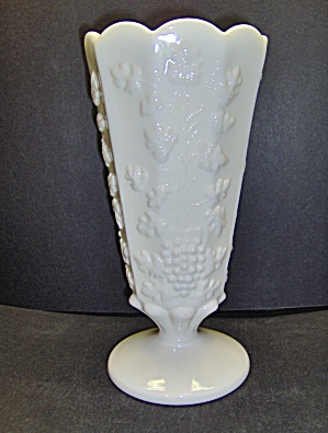 Milk Glass Westmoreland Vase Grape Vine