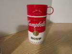 Click here to enlarge image and see more about item acsoup2a: Vintage Campbell Soup Covered Soup Can-tainer 