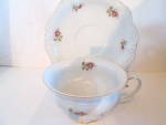 Click here to enlarge image and see more about item ccass20k: LaReine Weiss Moss Rose Cup & Saucer Set