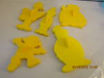 Click here to enlarge image and see more about item cccharacter1d: Vintage Muppet's Yellow Cookie Cutter Set 