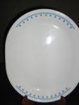 Click here to enlarge image and see more about item csfb6z: Vintage Corelle Snowflake Blue Serving Platter