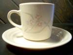Click here to enlarge image and see more about item cspo1ac: Vintage Corelle CornerStone SpringPond Cup/Saucer Set