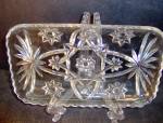 Click here to enlarge image and see more about item eapg11f: Anchor Hocking Crystal Pressed Cut  Relish Tray